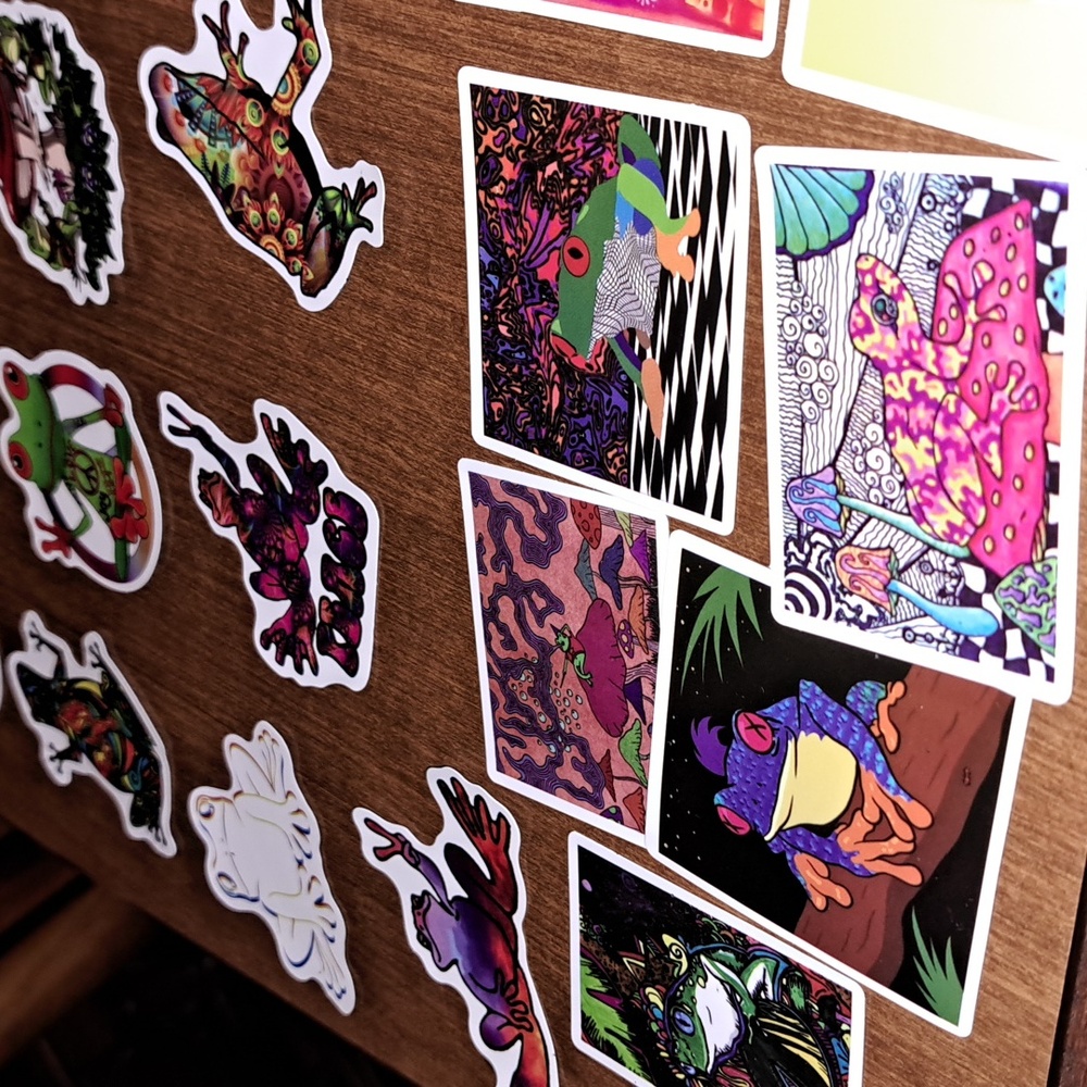 Colorful Frog Sticker Set 50 Ct - Picture 3 of 10